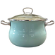 Set of Cylindrical-Spherical Pots in &ldquo;Turquoise&rdquo; Color with Stainless Steel Fittings I1000бирюз photo 4