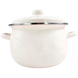 Spherical Enamel Pot with Stainless Steel Rim "White" 7 L I19205/1біла photo 1