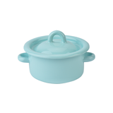 Cylindrical pot 0.4 L with hollow handle on the lid "Turquoise"