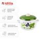 Spherical pot 5.0 L with stainless steel rim "Fresh Greens (white)" I19165/4зелфрэш photo 2