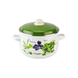 Spherical pot 5.0 L with stainless steel rim "Fresh Greens (white)" I19165/4зелфрэш photo 1