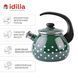 Kettle 2.5 L with stainless steel rim and whistle "Polka (emerald)" I27115изуполь photo 3