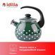 Kettle 2.5 L with stainless steel rim and whistle "Polka (emerald)" I27115изуполь photo 5
