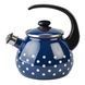 Kettle 2.5 L with stainless steel rim and whistle "Polka (blue)" I27115сполька photo 1