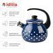 Kettle 2.5 L with stainless steel rim and whistle "Polka (blue)" I27115сполька photo 3