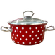 Set of Conical Pots with Stainless Steel Fittings &ldquo;Red Polka&rdquo; I1800кполька photo 2