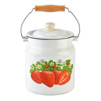 Can 3,3 l with lid "Strawberry (white)"