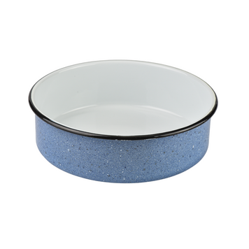 Baking dish, for grill and oven 3.8 l "Marble (white)", round, diameter 26 cm