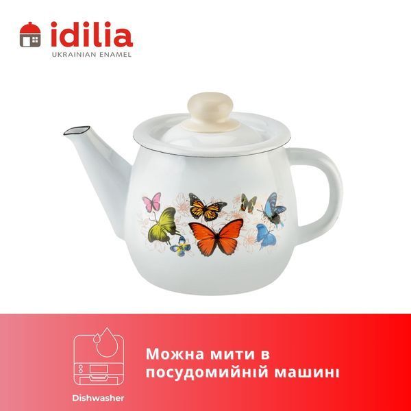 Teapot 1.0 L "Butterfly (white)"