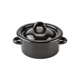 Cylindrical pot 0.4 L with hollow handle on the lid "Black"