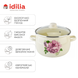 Spherical pot 5.0 L with stainless steel rim and glass lid "Laura (milk)" I619165/2milLaur photo 2