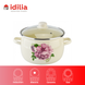 Spherical pot 5.0 L with stainless steel rim and glass lid "Laura (milk)" I619165/2milLaur photo 3
