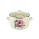 Spherical pot 5.0 L with stainless steel rim and glass lid "Laura (milk)" I619165/2milLaur photo 1
