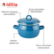 Spherical pot 2.5 L with stainless steel rim and hollow handle on the lid "Aquamarine" I191115/4аквамар photo 3