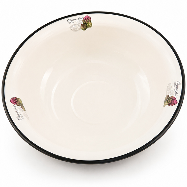9 L Enamel Basin "Artichoke Idilia (Cream)"