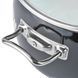 Spherical pot 5.0 L with stainless steel fittings and glass lid "Floral Fantasy (black)" I819165чцвефан photo 2