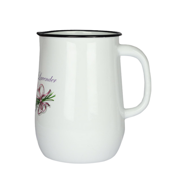 Jug 2.5 L "Lilac lavender bouquet (white)"