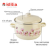Spherical pot 5.0 L with stainless steel rim "Magnolia (milk)" I19165/2ммагнол photo 5