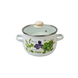 Spherical pot 3.5 L with stainless steel rim and glass lid "Fresh Greens (white)" I619135/2зелфрэш photo 1